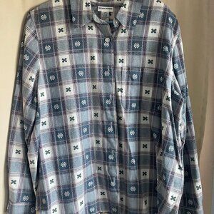 Alfred Dunner plaid button down long sleeve size 20 blouse